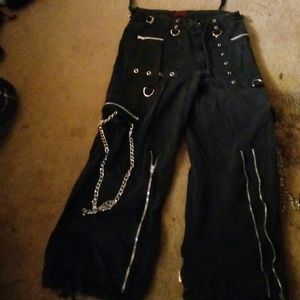 🎶💀Black chain hot topic pants